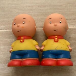 PBS Caillou Kids Cartoon Character Toy Figures - Yellow and Blue